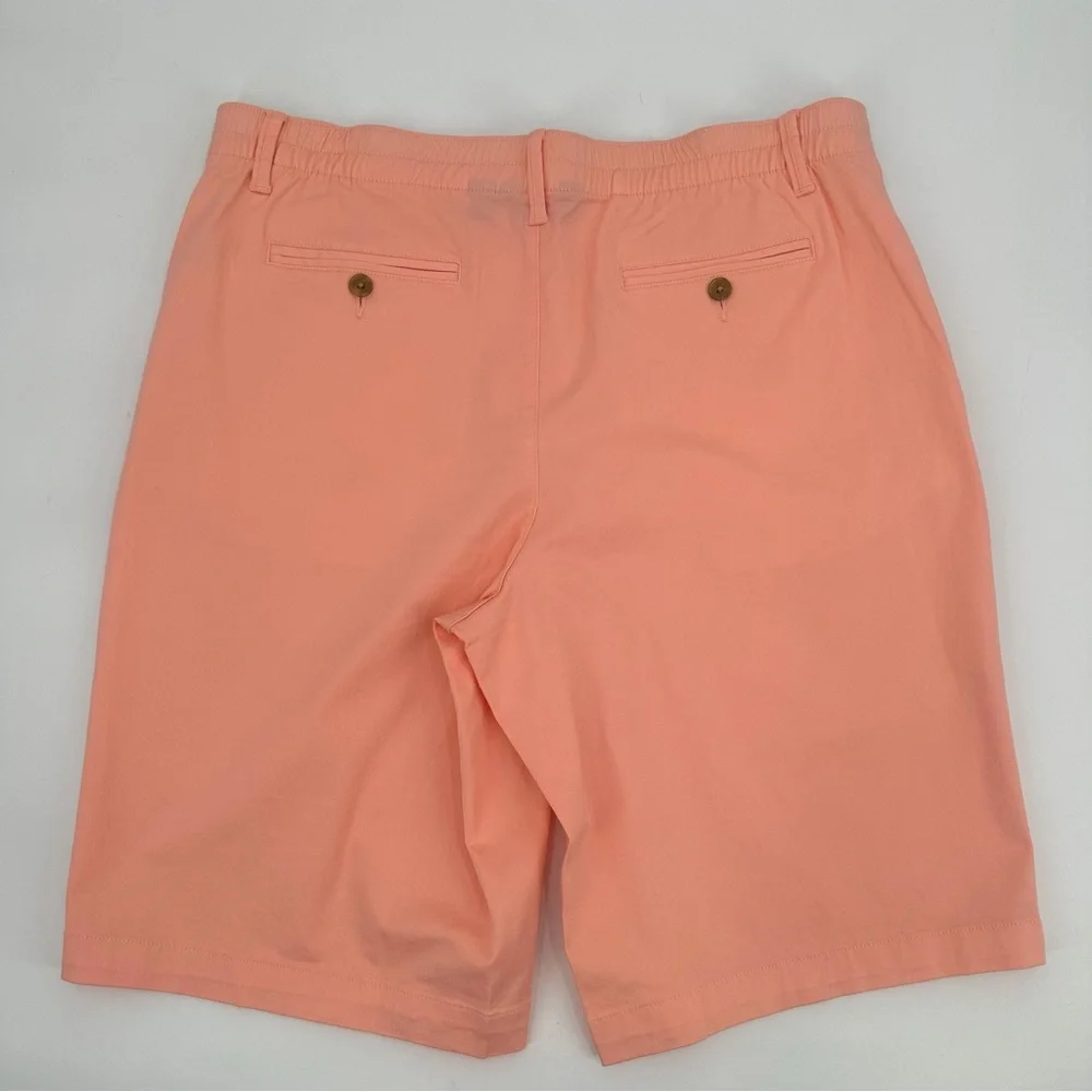 Lands' End Shorts Womens 16 Peach Classic Chino Cotton Stretch 12